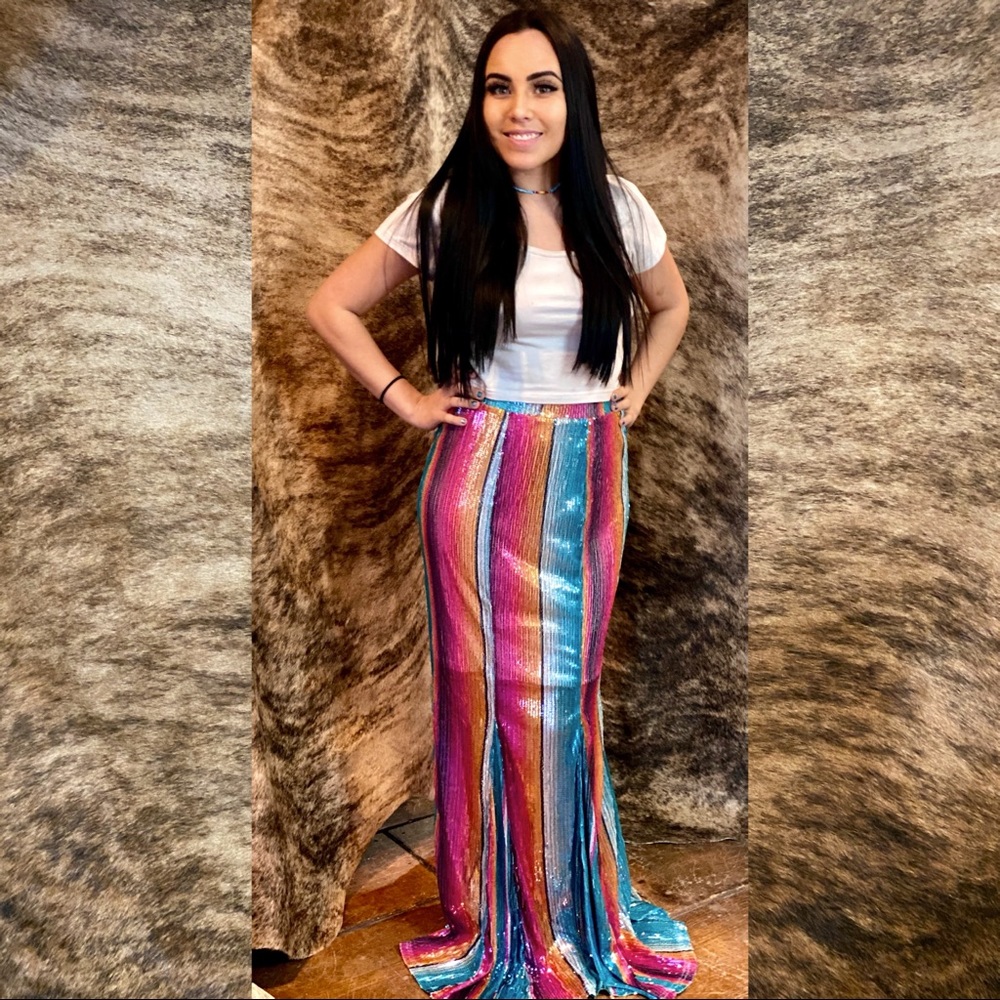 Sequin Serape Skirt - Picture 3 of 11